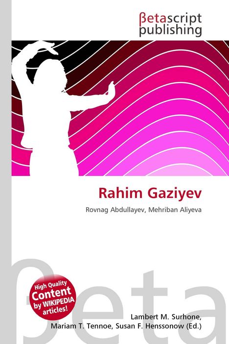 "Rahim Gaziyev" in Rot, Autoren darunter. Oben rechts steht "betascript publishing". Links Silhouette vor rosa Wellen.