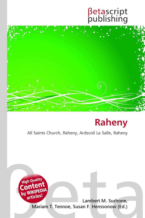 "Raheny, All Saints Church, Raheny, Ardscoil La Salle, Raheny; grüner Hintergrund mit weißen Sternen und Linienmustern."