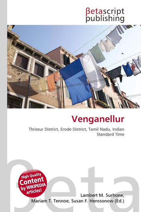 "Venganellur, Thrissur District, Erode District, Tamil Nadu, Indian Standard Time." Ein Gebäude mit Wäscheleinen darüber.