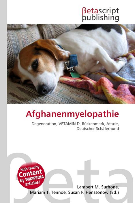 "Afghanenmyelopathie. Degeneration, VITAMIN D, Rückenmark, Ataxie, Deutscher Schäferhund." Ein Hund schläft auf einer Couch.