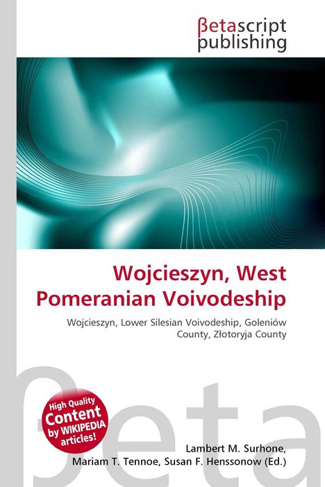 Betascript publishing oben, Wojcieszyn, West Pomeranian Voivodeship, darunter abstrakte grüne Wellenmuster.