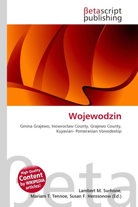 "Wojewodzin" ist der Titel mit einem orangen, abstrakten Hintergrund und dem Betascript Publishing Logo oben.