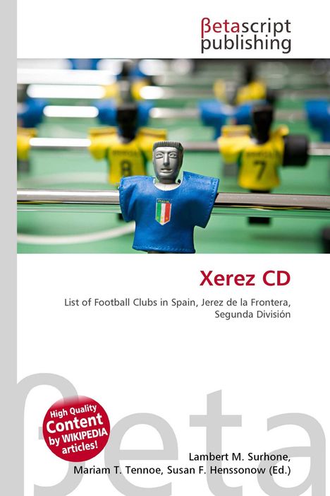 Xerez CD. List of Football Clubs in Spain, Jerez de la Frontera, Segunda División. Tischkicker-Figur im Vordergrund.
