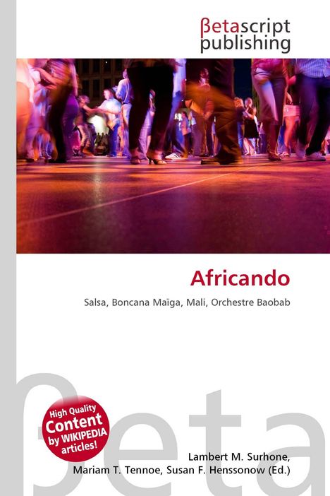 "Africando: Salsa, Boncana Maïga, Mali, Orchestre Baobab." Bewegte Beine auf einer lebhaften Tanzfläche.