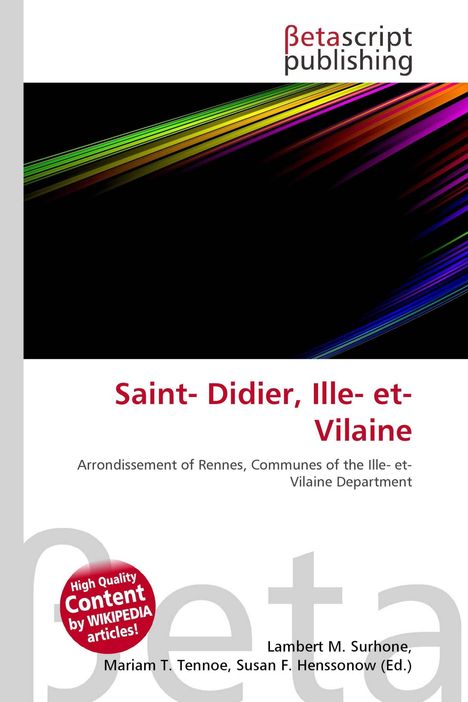 "Saint-Didier, Ille-et-Vilaine" steht in großen, roten Buchstaben, darunter Kleinschrift über ein Arrondissement in Rennes.