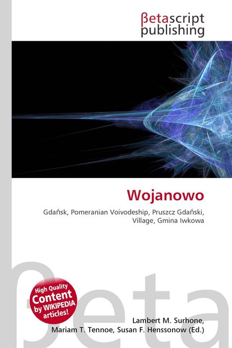 Betascript Publishing, Wojanowo, Gdańsk, Pomeranian Voivodeship. Abstrakte blaue und violette Linien auf schwarzem Hintergrund.