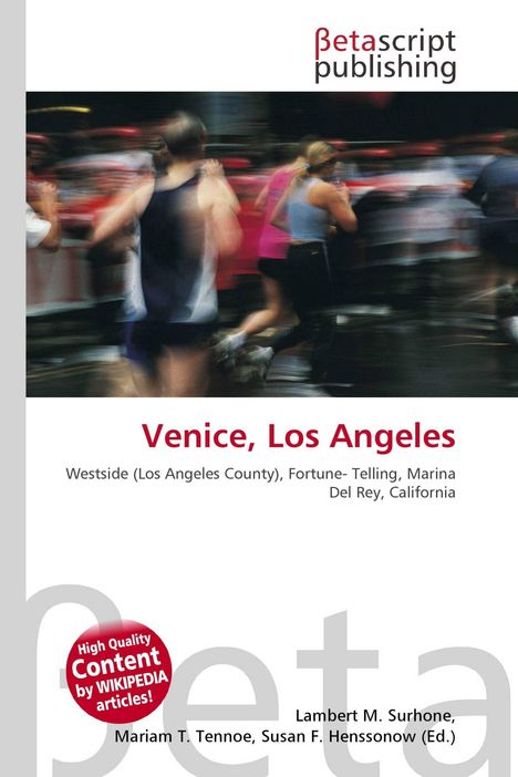 Venice, Los Angeles. Betascript Publishing. Unscharfe Läufer in Bewegung; sportlicher Kontext.