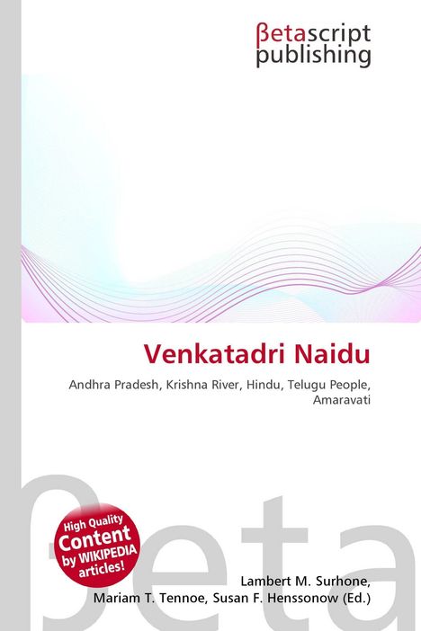"Venkatadri Naidu. Andhra Pradesh, Krishna River, Hindu, Telugu People, Amaravati. Betascript Publishing. Rote Wellenlinien."