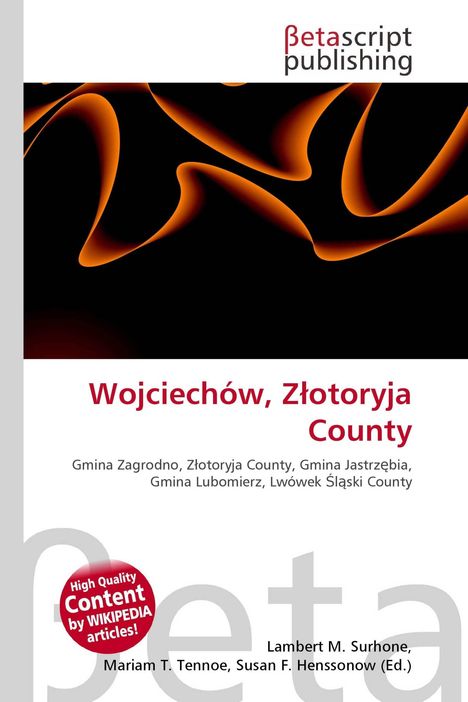 "Wojciechów, Złotoryja County", betascript publishing, abstraktes Muster in Orange und Schwarz.