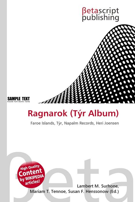 "Ragnarok (Týr Album)", darüber "Betascript publishing". Punktmuster mit gebogenem Raster.