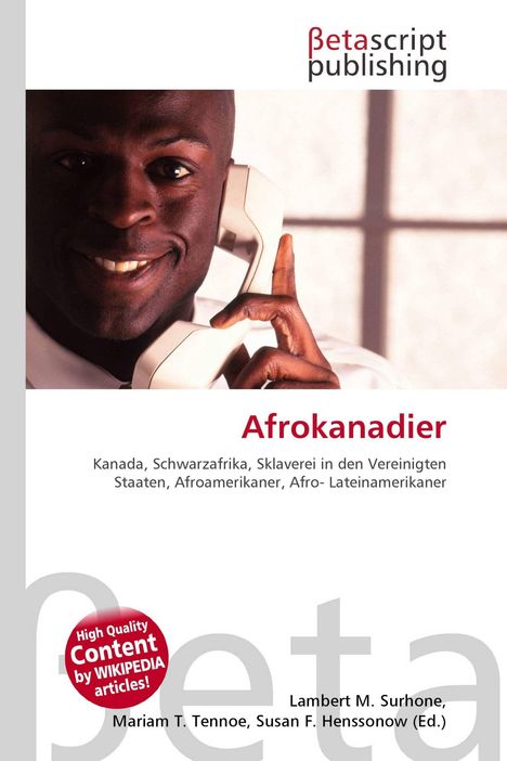 "Afrokanadier" mit Bezug zu Kanada, Schwarzafrika, Sklaverei in den USA. Person lächelt beim Telefonieren.