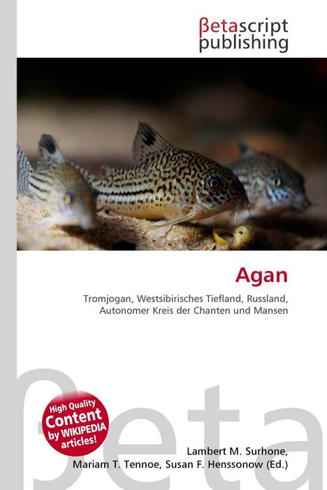 „Agan: Tromjogan, Westsibirisches Tiefland, Russland, Autonomer Kreis der Chanten und Mansen.“ Drei Fische im Vordergrund.