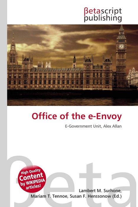 Office of the e-Envoy. E-Government Unit, Alex Allan. Gebäude mit Uhrturm, Label „betascript publishing“.