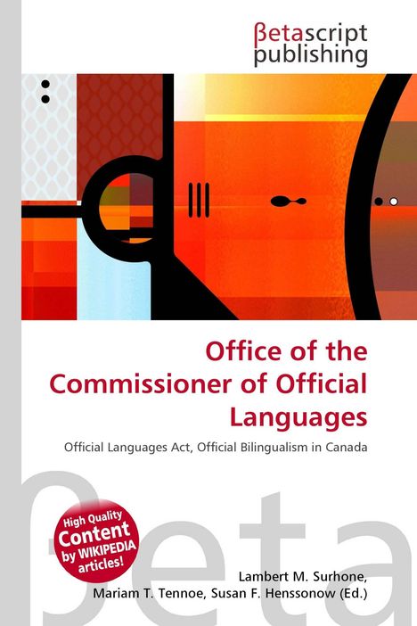 "Office of the Commissioner of Official Languages. Abstrakte Illustration mit geometrischen Formen in warmen Farben."