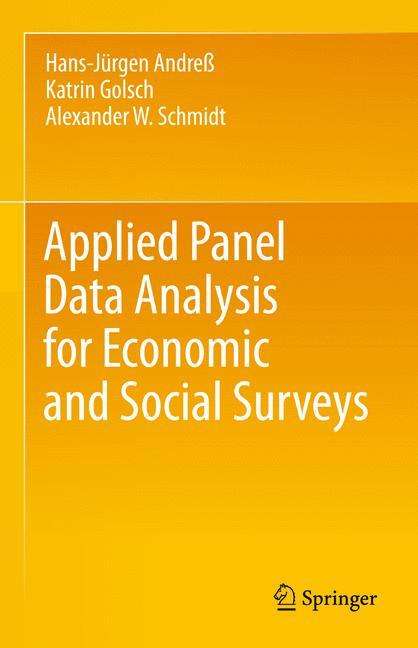 Hans-Jürgen Andreß: Applied Panel Data Analysis for Economic and Social Surveys, Buch
