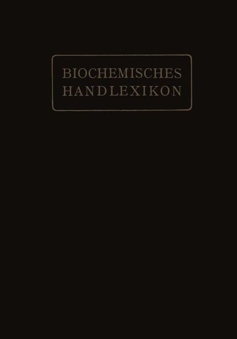 H. Altenburg: Biochemisches Handlexikon, Buch