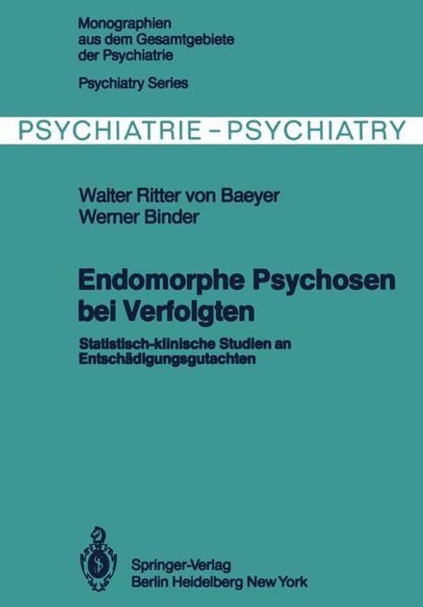 W. Binder: Endomorphe Psychosen bei Verfolgten, Buch