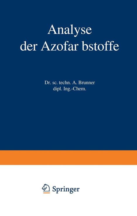 Albert Brunner: Analyse der Azofarbstoffe, Buch