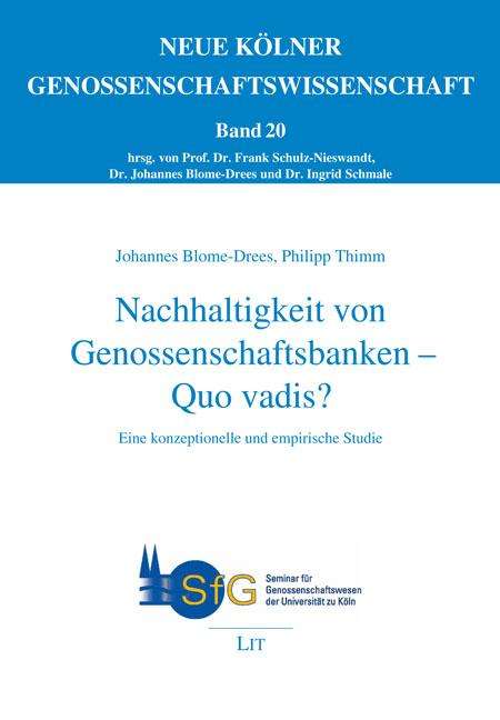 Johannes Blome-Drees: Nachhaltigkeit von Genossenschaftsbanken - Quo vadis?, Buch