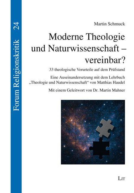 Titel: "Moderne Theologie und Naturwissenschaft – vereinbar?" mit Bild eines Puzzle-Teils im Weltraum.