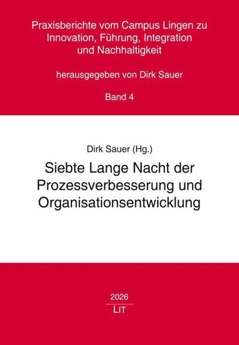 Rotes und weißes Cover mit Titel: "Siebte Lange Nacht der Prozessverbesserung und Organisationsentwicklung".