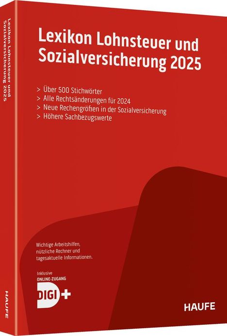 Lexikon Lohnsteuer und Sozialversicherung 2025 plus Onlinezugang, Buch