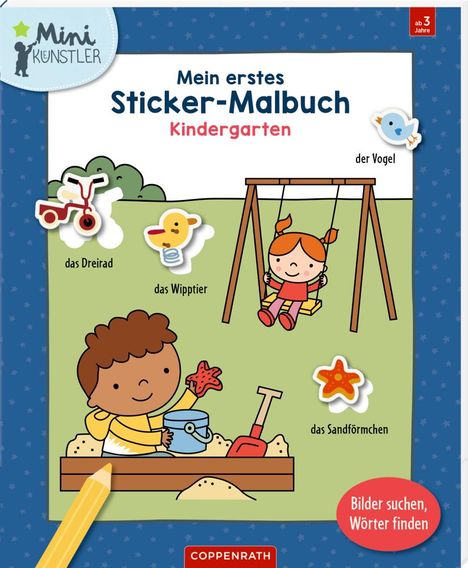 Mein erstes Sticker-Malbuch: Kindergarten, Buch