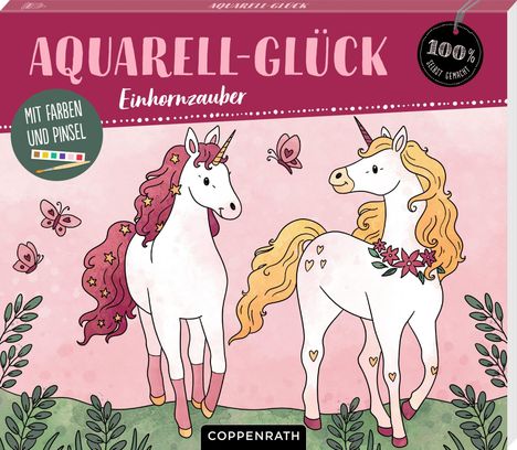 Aquarell-Glück Einhornzauber, Buch