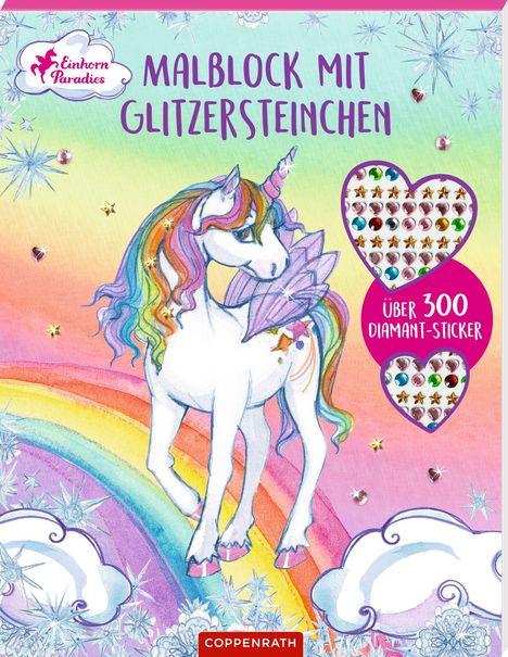 Malblock mit Glitzersteinchen, Buch