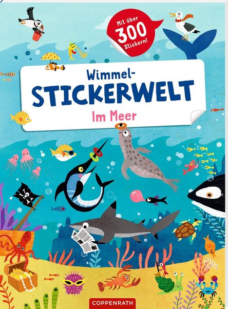 Wimmel-Stickerwelt - Im Meer, Buch