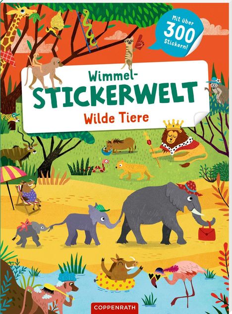 Wimmel-Stickerwelt - Wilde Tiere, Buch