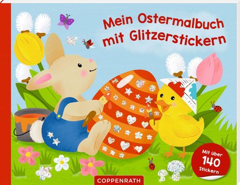 Mein Ostermalbuch mit Glitzerstickern, Buch