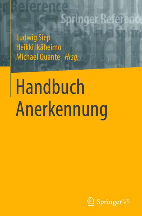 Handbuch Anerkennung, Buch