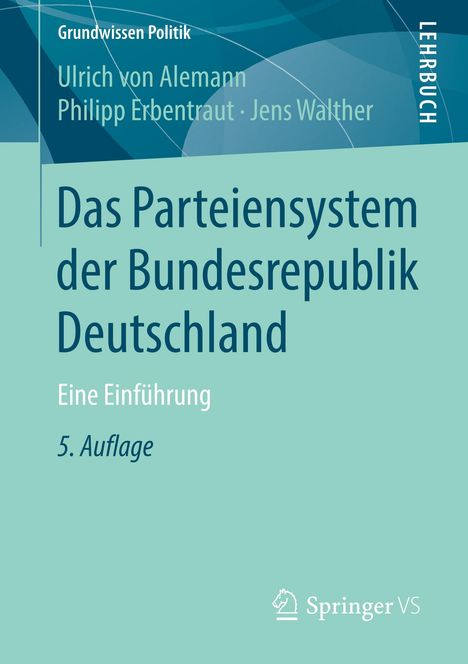Ulrich Von Alemann: Das Parteiensystem derBundesrepublik Deutschland, Buch