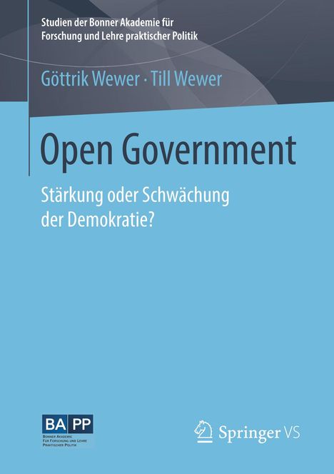 Till Wewer: Open Government, Buch