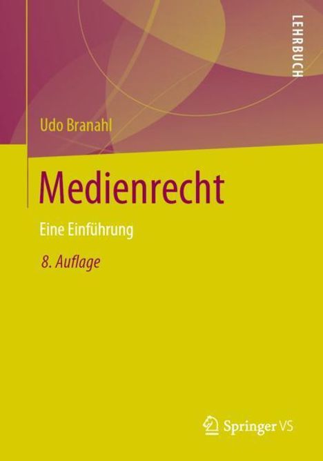 Udo Branahl: Medienrecht, Buch