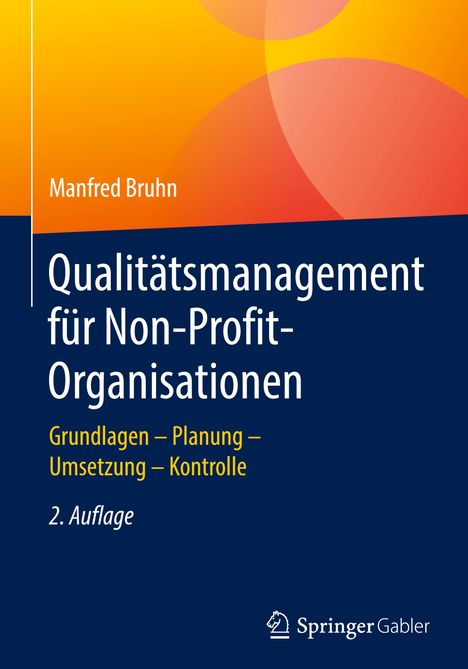 Manfred Bruhn: Qualitätsmanagement für Non-Profit-Organisationen, Buch