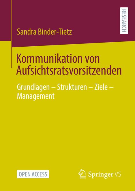 Sandra Binder-Tietz: Kommunikation von Aufsichtsratsvorsitzenden, Buch