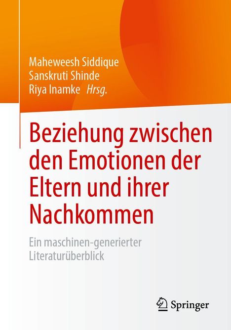 Beziehung zwischen den Emotionen der Eltern und ihrer Nachkommen, Buch