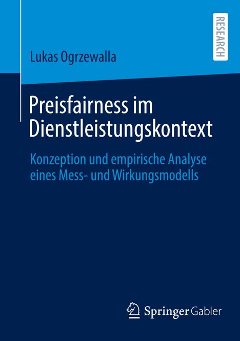 Lukas Ogrzewalla: Preisfairness im Dienstleistungskontext, Buch