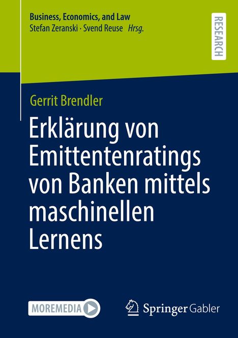 Gerrit Brendler: Erklärung von Emittentenratings von Banken mittels maschinellen Lernens, Buch