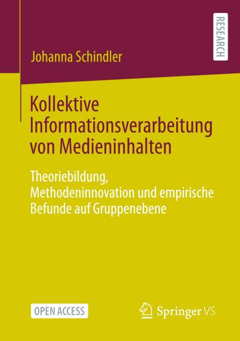 Johanna Schindler: Kollektive Informationsverarbeitung von Medieninhalten, Buch