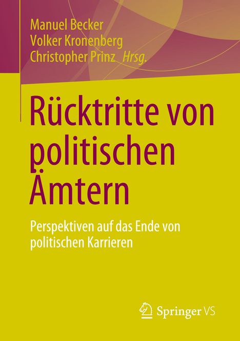 Rücktritte von politischen Ämtern, Buch