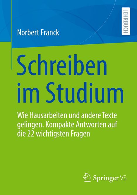 Norbert Franck: Schreiben im Studium, Buch