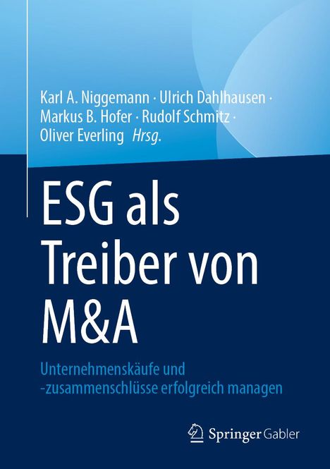 ESG als Treiber von M&A, Buch