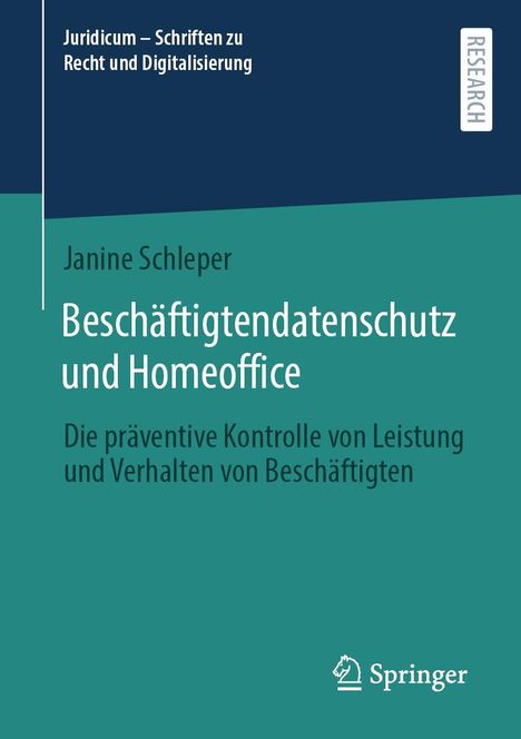 Janine Schleper: Beschäftigtendatenschutz und Homeoffice, Buch