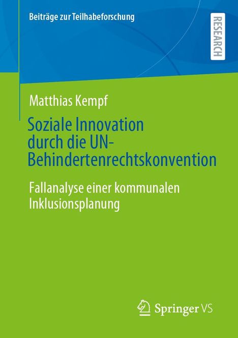 Matthias Kempf: Soziale Innovation durch die UN-Behindertenrechtskonvention, Buch