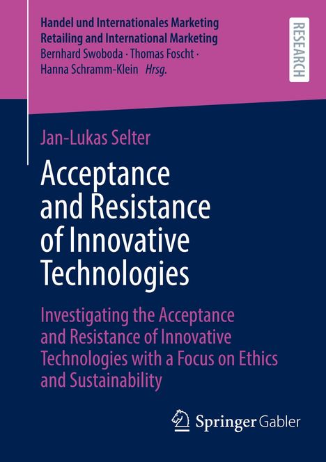 Jan-Lukas Selter: Acceptance and Resistance of Innovative Technologies, Buch