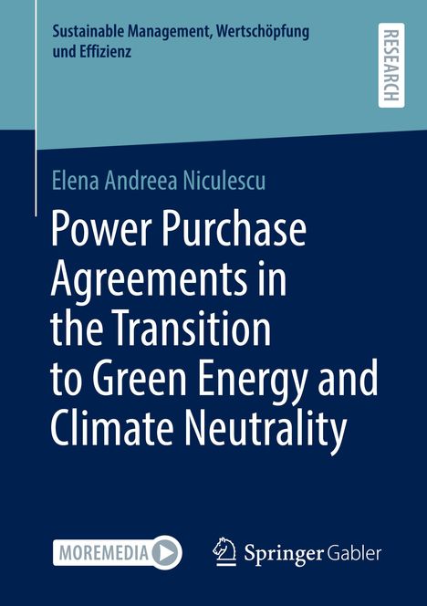 Elena Andreea Niculescu: Power Purchase Agreements in the Transition to Green Energy and Climate Neutrality, Buch