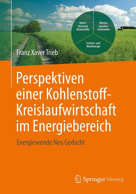 Titel: "Perspektiven einer Kohlenstoff-Kreislaufwirtschaft im Energiebereich" von Franz Xaver Trieb. Oben Landschaftsfoto.